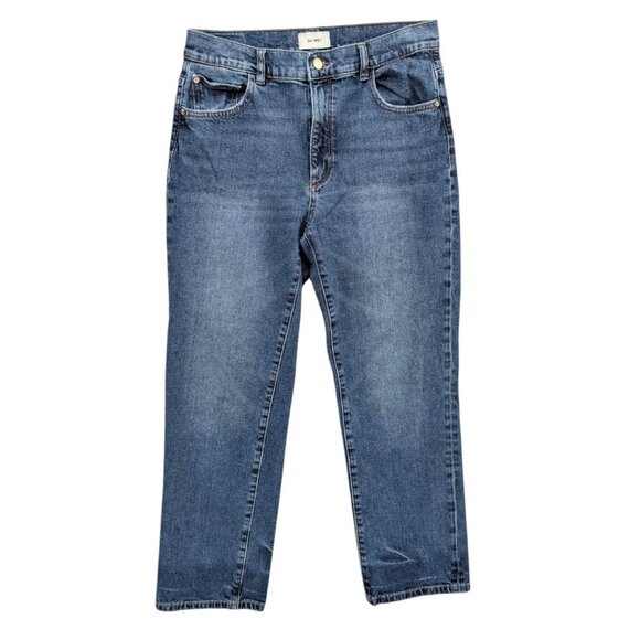 DL1961 Patti Straight Ankle Jeans Womens Blue Fisher High Rise Denim Size 29 - Picture 1 of 13